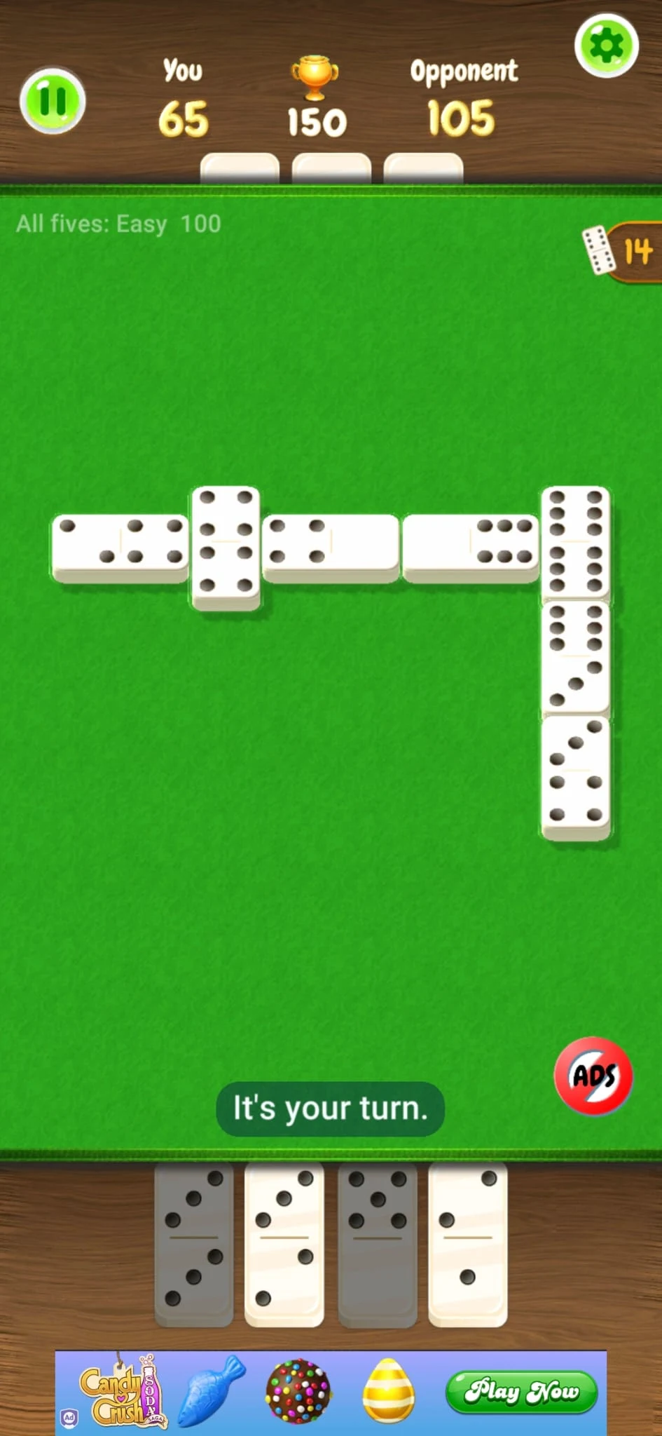 Dominoes All Fives - Offline screenshot