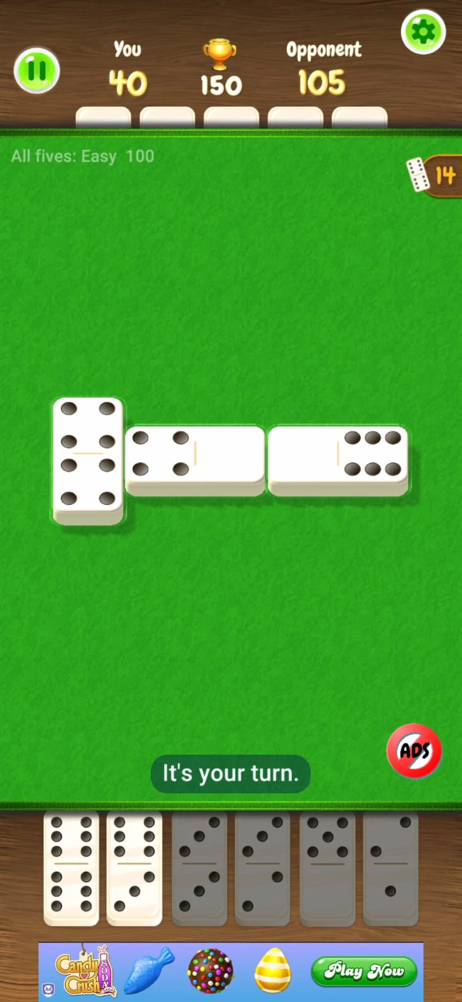 Dominoes All Fives - Offline screenshot